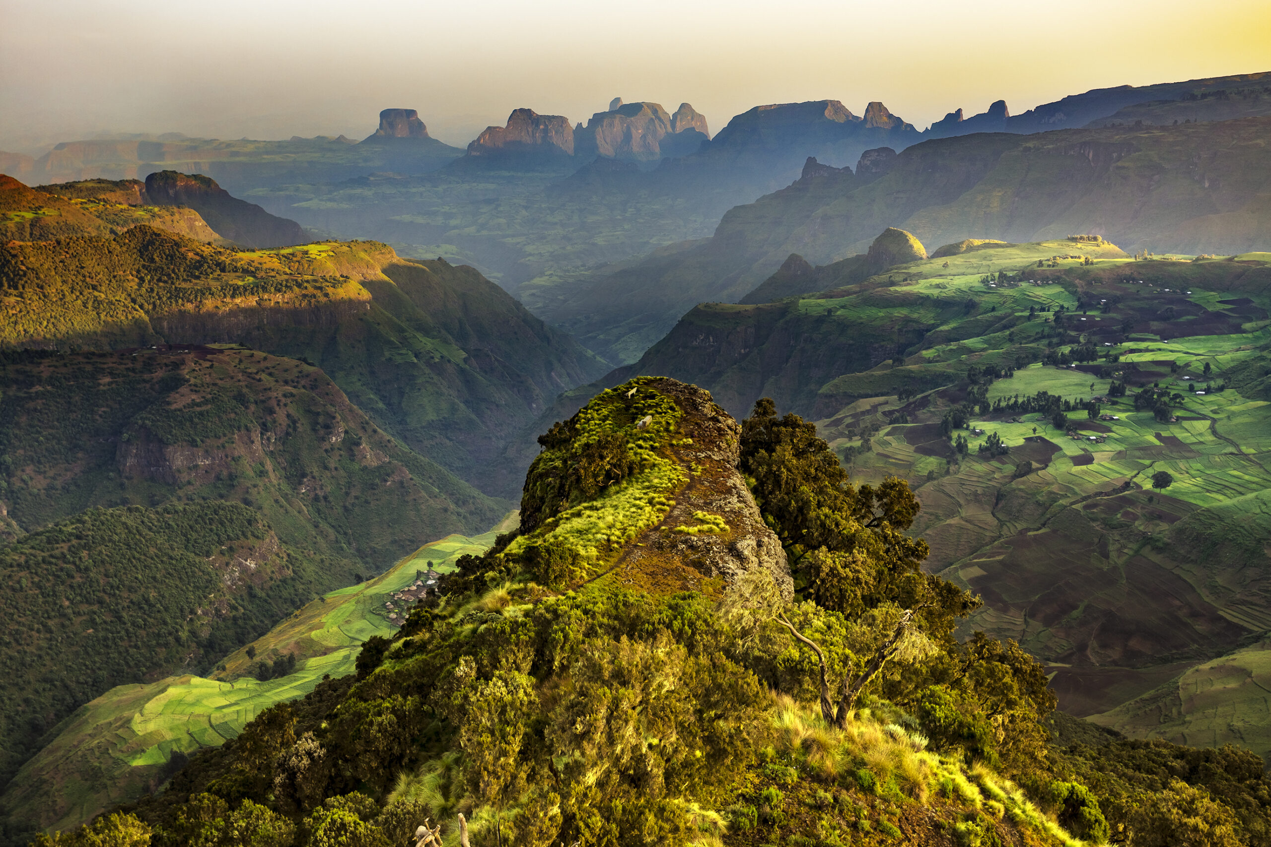 Ethiopia.,Simien,Mountains,National,Park,At,Sunrise.,View,Point,Near