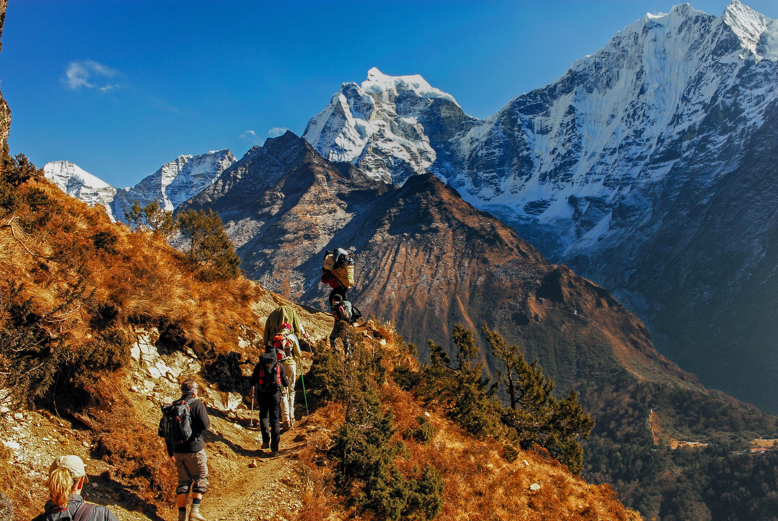 Nepal,Himalaya,Khumbu,Sagarmatha,National,Park,Hikers